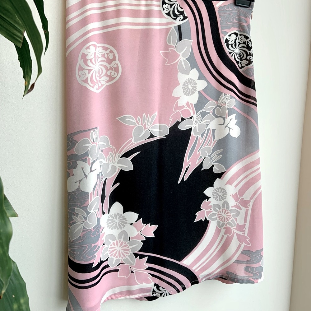 Fully Lined Feminine Light Weight Skirt, Pink, Cream, Black and Grey.